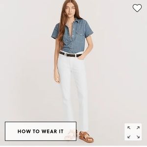 NWOT JCrew Vintage Slim Straight White Jeans